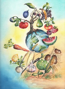 Compassionate Harvest by visionary artist Madeleine Tuttle
