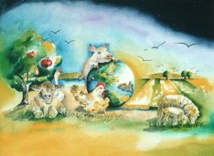 farm animals  by visionary artist Madeleine Tuttle