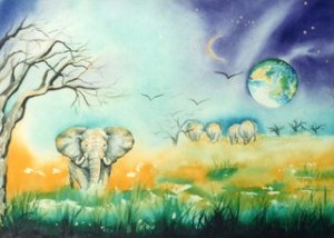 elephants by visionary artist Madeleine Tuttle