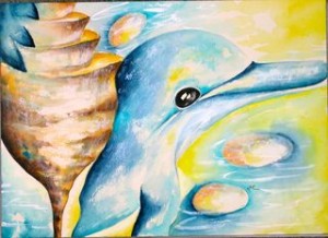 dolphin by visionary artist Madeleine Tuttle
