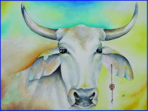 Cow by visionary artist Madeleine Tuttle