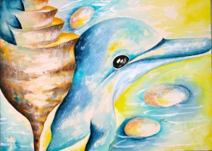 Dolphin by visionary artist Madeleine Tuttle