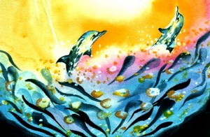 Dolphin by visionary artist Madeleine Tuttle