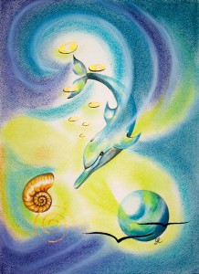 Dolphin by visionary artist Madeleine Tuttle