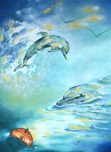 Dolphin by visionary artist Madeleine Tuttle