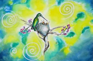 Hummingbird4 by visionary artist Madeleine Tuttle