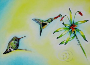 Hummingbird5 by visionary artist Madeleine Tuttle