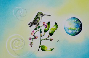 Hummingbird by artist Madeleine Tuttle