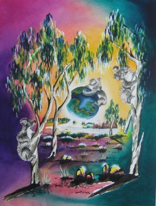 Koalas by visionary artist Madeleine Tuttle