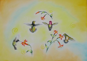 Hummingbird by visionary artist Madeleine Tuttle