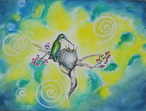 Hummingbird by visionary artist Madeleine Tuttle