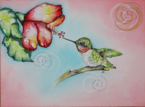 Hummingbird by visionary artist Madeleine Tuttle