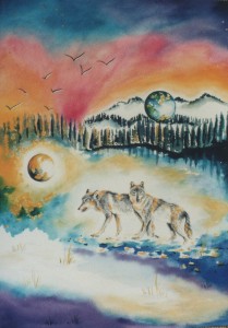 Wolves by artist Madeleine Tuttle